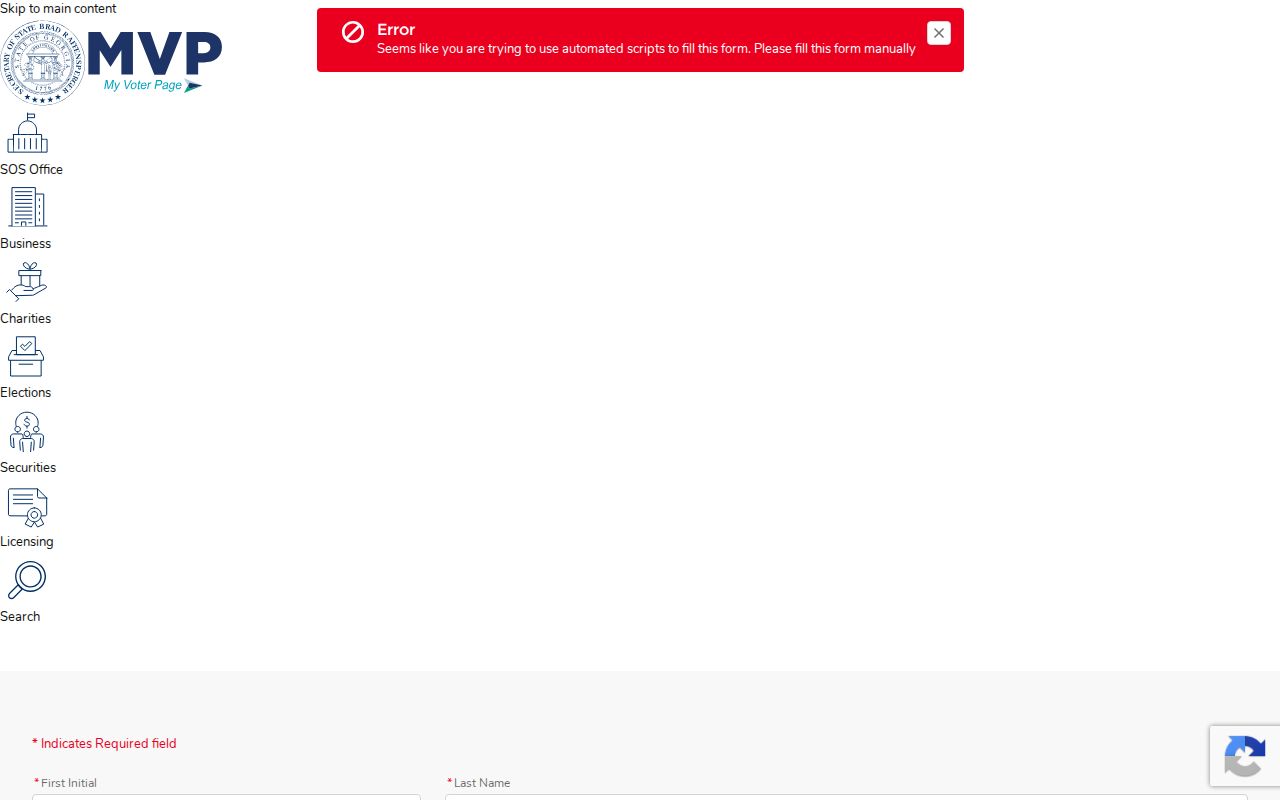 Canton people search reference to Georgia My Voter Page